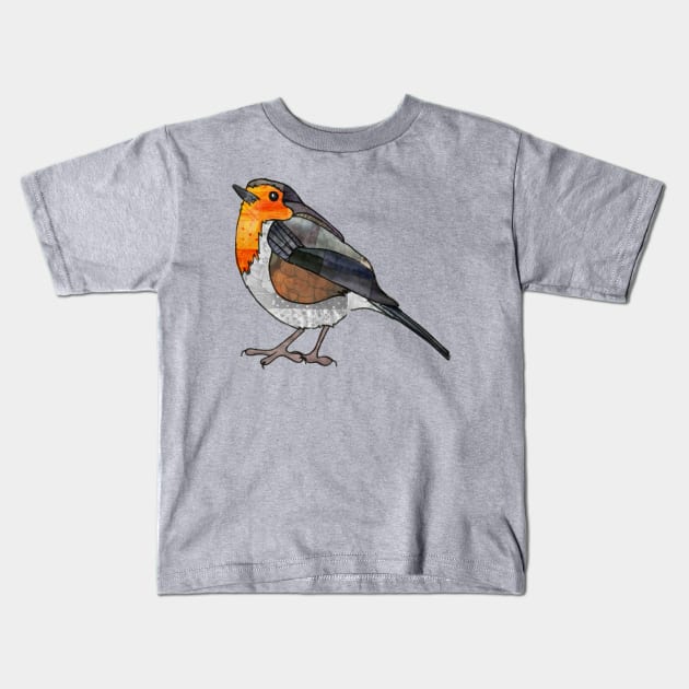 Robin Kids T-Shirt by KatherineBlowerDesigns